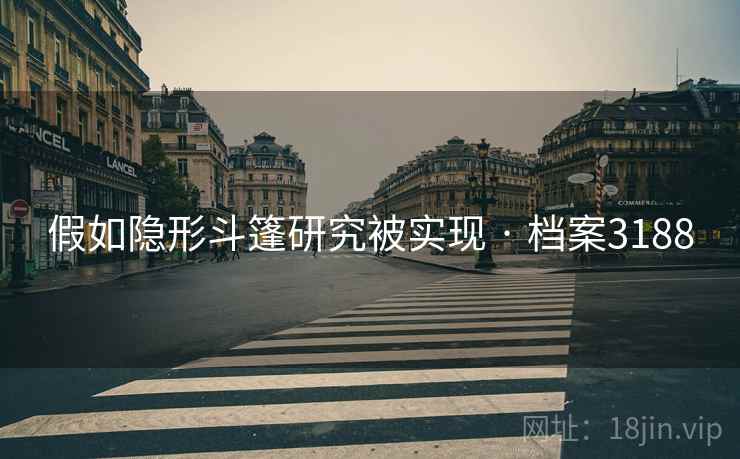 假如隐形斗篷研究被实现 · 档案3188