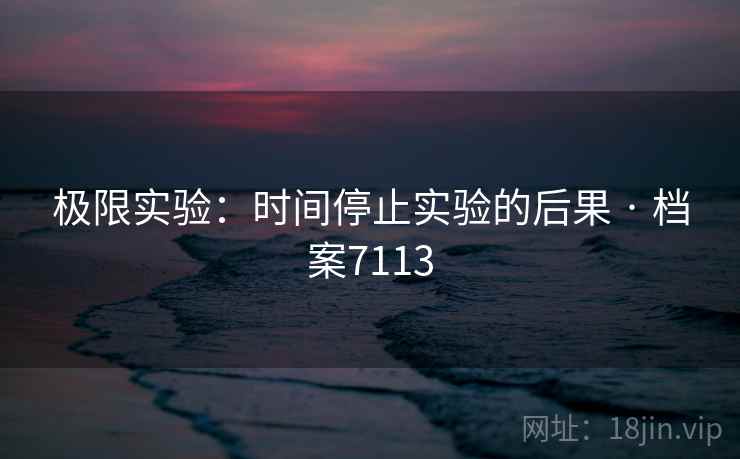 极限实验：时间停止实验的后果 · 档案7113