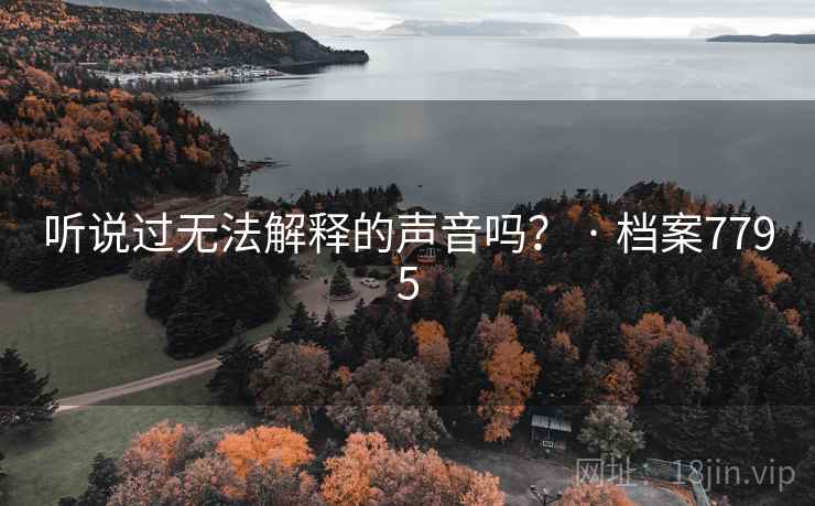 听说过无法解释的声音吗？ · 档案7795